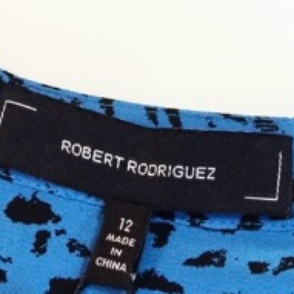 NWOT Robert Rodriguez Printed Silk Drawstring Dress - Picture 6 of 7